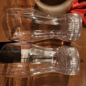 Set of Clear Plastic  Tumblers